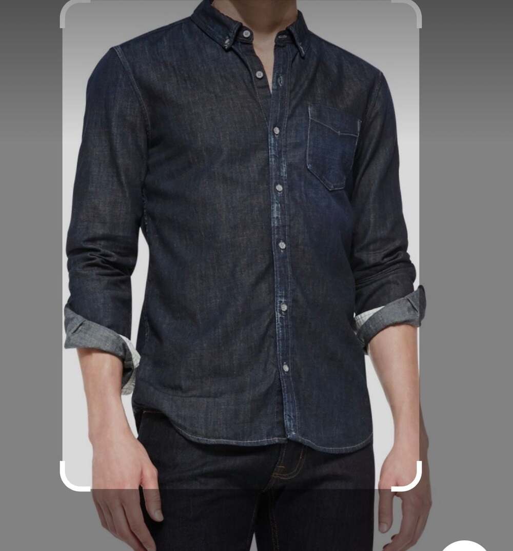 AG Adriano Goldschmied Men's Button-Down Denim Shirt